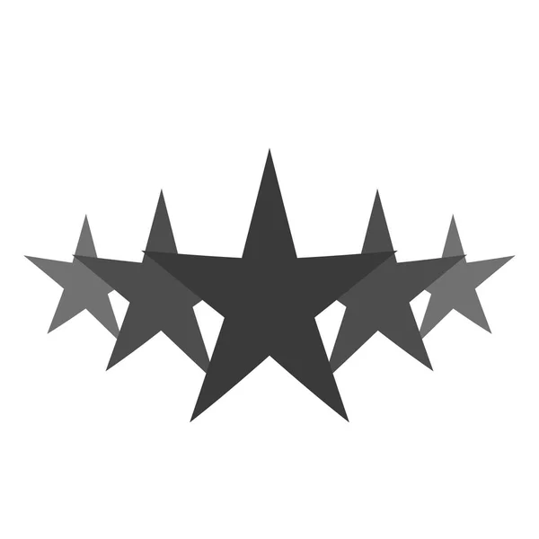 Ícone de estrela cinza isolado no conjunto, marca de classificação —  Vetores de Stock