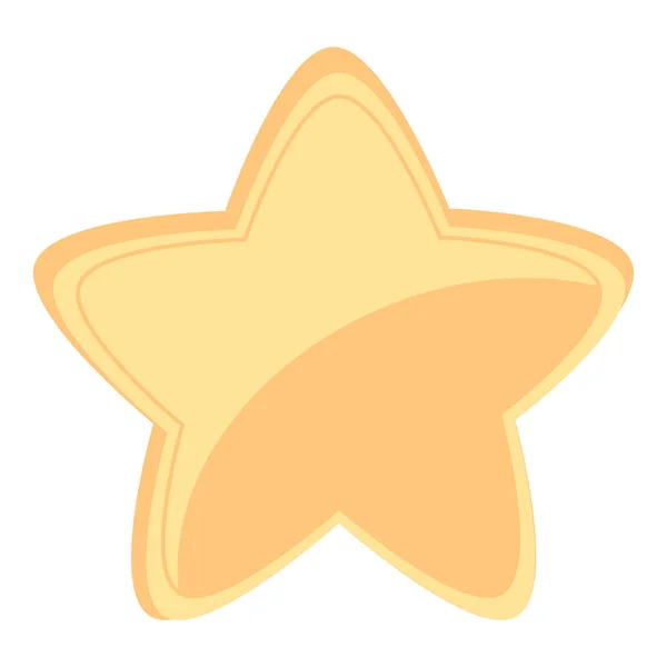 Icona a stella gialla isolata, graduatoria — Vettoriale Stock
