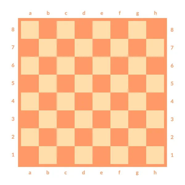 Tom schackbrädet isolerade. Styrelsen för schack eller pjäser spel. Strategi spel koncept. Schackrutiga bakgrund. — Stock vektor