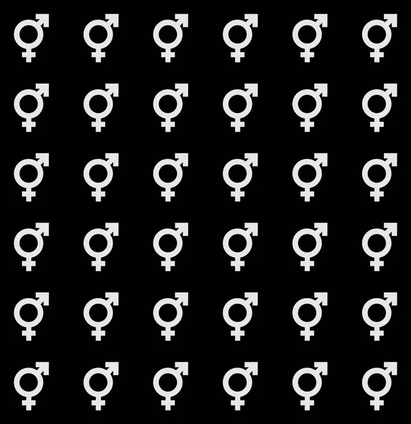 Gender icon seamless endless pattern. Transgender texture with vector symbol. — Stock Vector