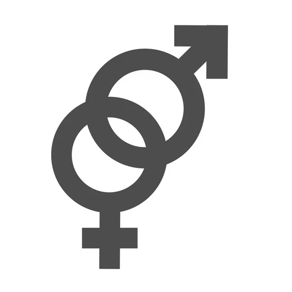 Gender ongelijkheid en gelijkheid pictogram symbool. Mannelijke vrouwelijke meisje jongen vrouw man transgender pictogram. Mars vector illustratie van het symbool. — Stockvector