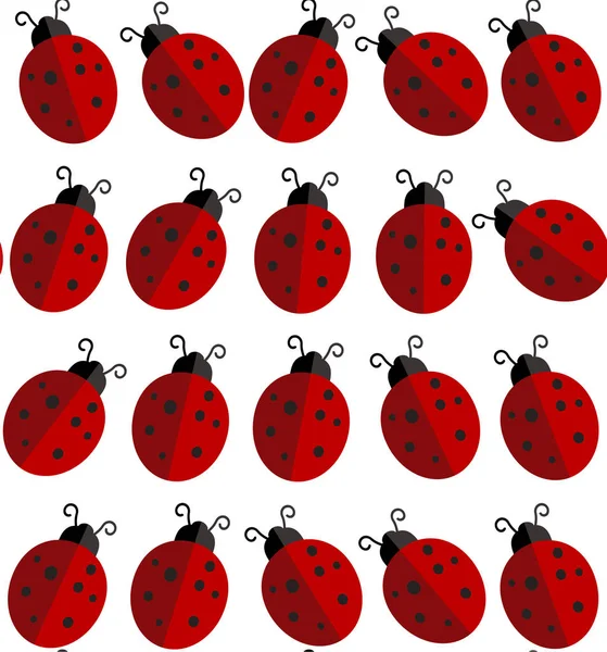 Ladybird op witte achtergrond. Vectorillustratie. — Stockvector
