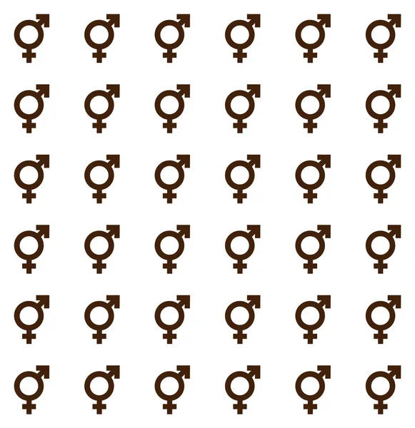 性别图标无缝的无尽模式。变性纹理与矢量符号. — 图库矢量图片