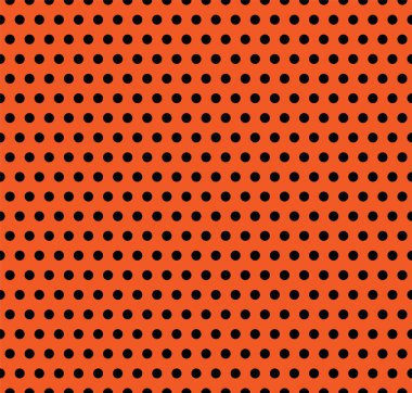Cadılar Bayramı vektör polka dot arka plan. Turuncu ve siyah koyu sonsuz sorunsuz doku. Şükran günü gün desen