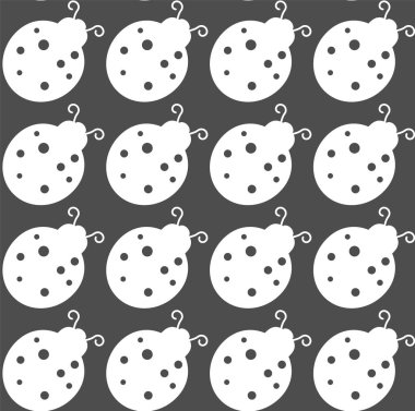 Uğur böceği ya da Bayan-Bird'ü geçmiş. Vektör çizim.