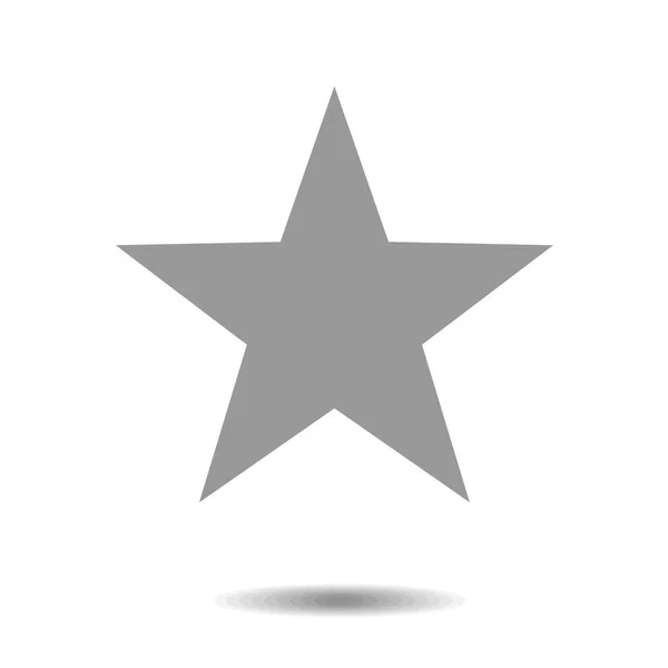 Isolated gray star icon, ranking mark — Stock Vector