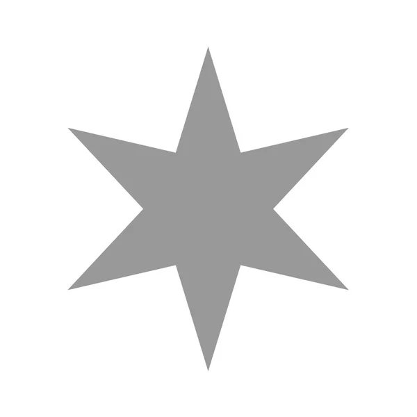 Icono de estrella gris aislado, marca de clasificación — Vector de stock