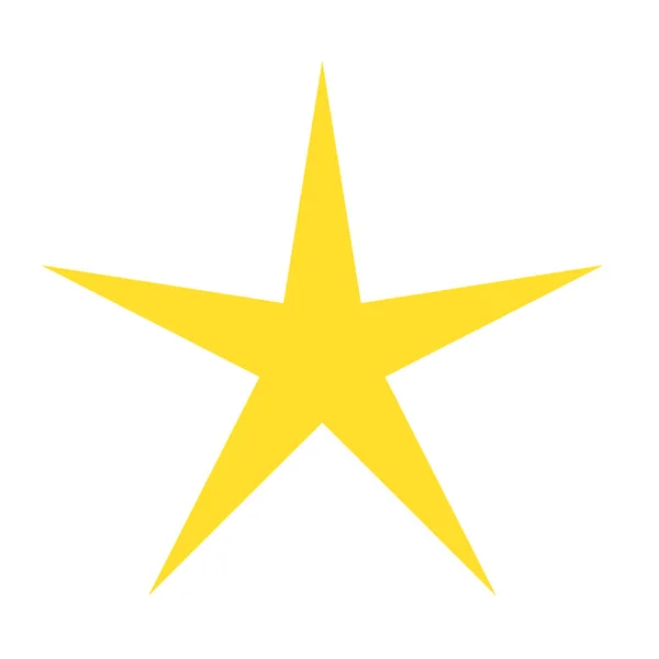 孤立的黄色星形图标，排名马克 — 图库矢量图片