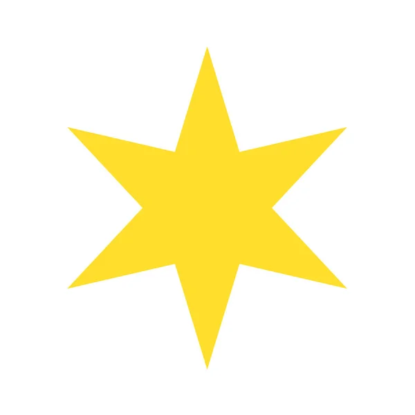 Изолированная желтая звезда, знак рейтинга — стоковый вектор