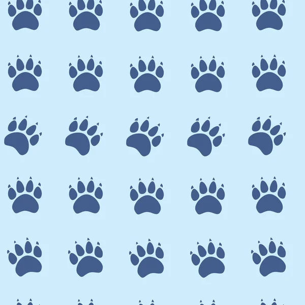 Cat or dog paw seamless pattern - vector animal footprint texture. Vector illustration. — Stock Vector