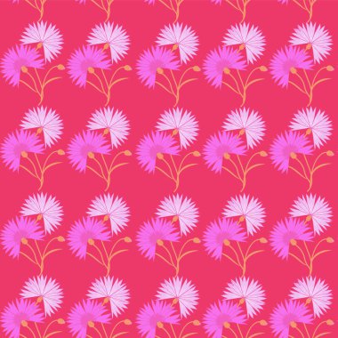 Beyaz arka plan üzerinde izole mavi çiçek Peygamber Çiçeği. Çizgi film vektör centaurea cyanus çizim