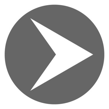 İşaretçi, modern düz stil oku. Beyaz arka plan üzerinde izole OK düğme. Web tasarım, site, uygulama, kullanıcı arabirimi sembolü.