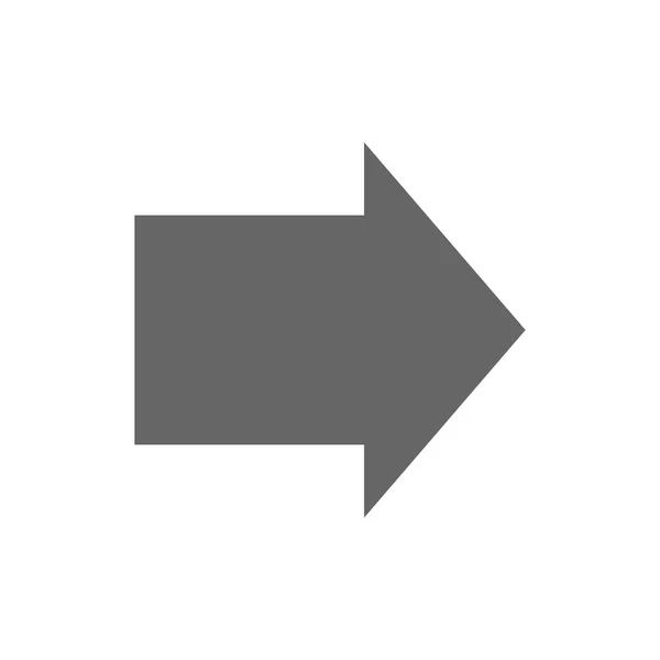 Вказівник, стрілка в сучасному рівному стилі. Кнопка зі стрілкою ізольована на білому тлі. Символ веб-дизайну, сайту, програми, інтерфейсу . — стоковий вектор
