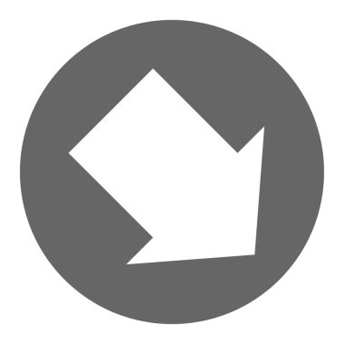 İşaretçi, modern düz stil oku. Beyaz arka plan üzerinde izole OK düğme. Web tasarım, site, uygulama, kullanıcı arabirimi sembolü.