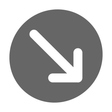 İşaretçi, modern düz stil oku. Beyaz arka plan üzerinde izole OK düğme. Web tasarım, site, uygulama, kullanıcı arabirimi sembolü.