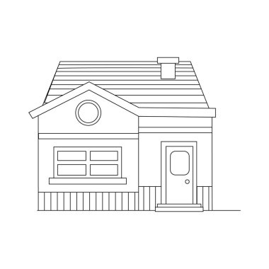 Küçük modern ev Satılık Bina veya yaşıyor. Arka plandan izole ev vektör simgesi. Soyut mimari tasarım