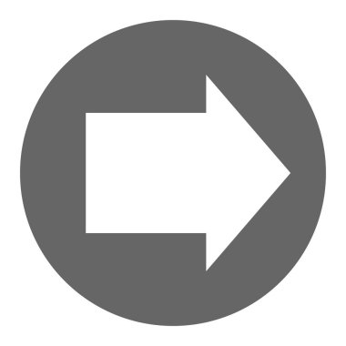 İşaretçi, modern düz stil oku. Beyaz arka plan üzerinde izole OK düğme. Web tasarım, site, uygulama, kullanıcı arabirimi sembolü.