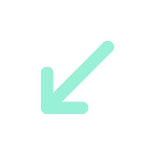 Zeiger, Pfeil im modernen flachen Stil. Pfeiltaste isoliert auf weißem Hintergrund. Symbol für Webdesign, Website, App, ui. — Stockvektor