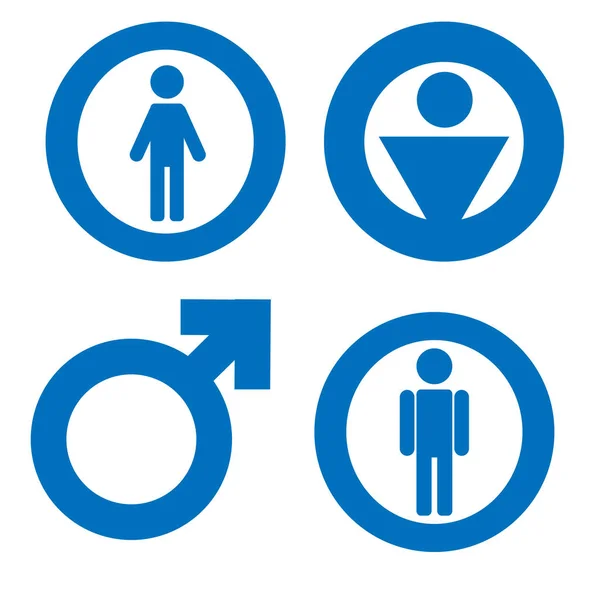 Gender icon symbol. Male boy man icon. Blue vector symbol. — Stock Vector