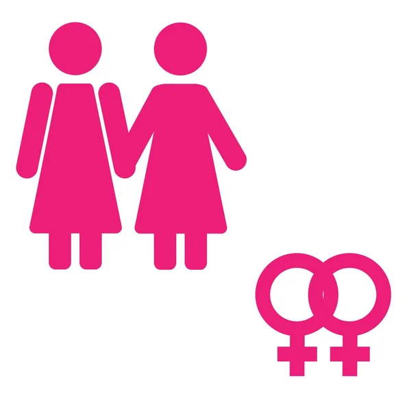 Gender symbol set. Male Female girl boy woman man vector icon. — Stock Vector