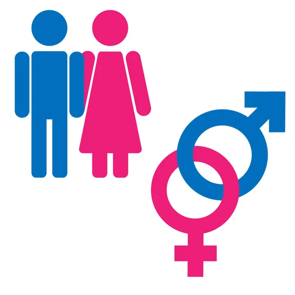 性别符号集。男性女性男童女男子图标. — 图库矢量图片