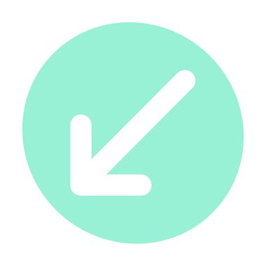 İşaretçi, modern düz stil oku. Beyaz arka plan üzerinde izole OK düğme. Web tasarım, site, uygulama, kullanıcı arabirimi sembolü.