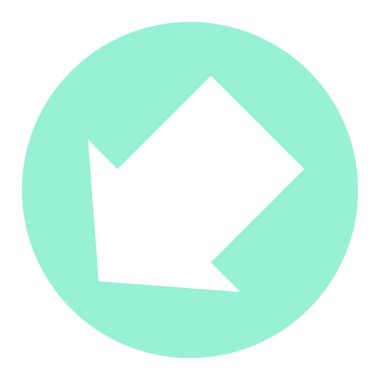 İşaretçi, modern düz stil oku. Beyaz arka plan üzerinde izole OK düğme. Web tasarım, site, uygulama, kullanıcı arabirimi sembolü.