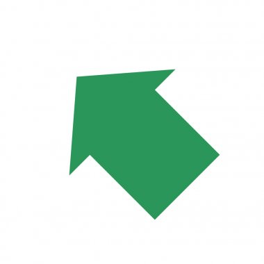 İşaretçi, modern düz stil oku. Beyaz arka plan üzerinde izole OK düğme. Web tasarım, site, uygulama, kullanıcı arabirimi sembolü.