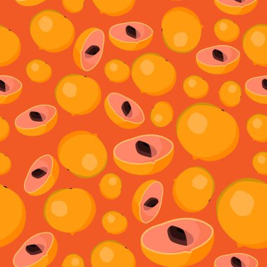 Sorunsuz arka plan tasarım bez doku abui meyve elemanları ile. Yaratıcı vektör sonsuz kumaş deseni ile küçük Pouteria caimito şekilleri.