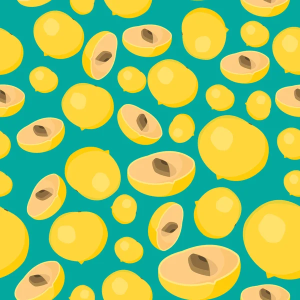 Αφηρημένη απρόσκοπτη υπόβαθρο σχεδιασμός ύφασμα υφή με στοιχεία abui φρούτα. Δημιουργική διάνυσμα ατελείωτες ύφασμα μοτίβο με σχήματα των μικρών Pouteria caimito. — Διανυσματικό Αρχείο