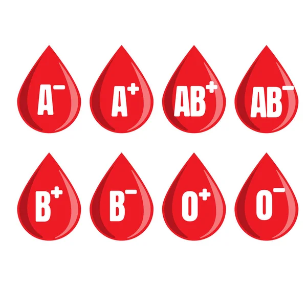 Darować kropla krwi logo. Pojęcie dawcy krwi ikona. Zestaw kropla krwi czerwony wektor wektor wzór elementu modny płaski. — Wektor stockowy