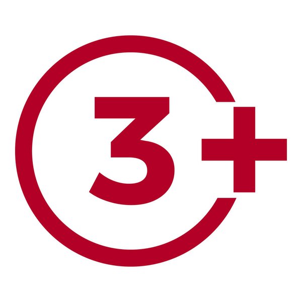 Значок предельного возраста на красном фоне. Иконки векторного лимита возраста плоская иллюстрация
.