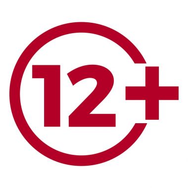 Kırmızı arka plan simgesine yaş sınırı. Simgeler yaş sınırı vektör düz çizim.