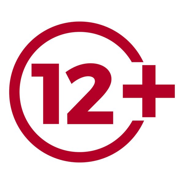 Значок предельного возраста на красном фоне. Иконки векторного лимита возраста плоская иллюстрация
.