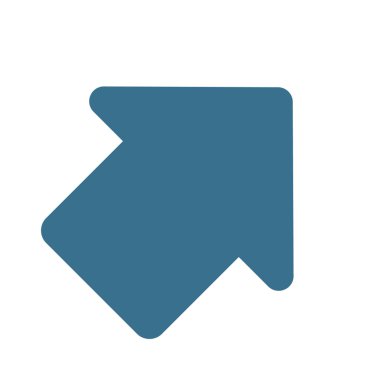 İşaretçi, modern düz stil oku. Beyaz arka plan üzerinde izole OK düğme. Web tasarım, site, uygulama, kullanıcı arabirimi sembolü.