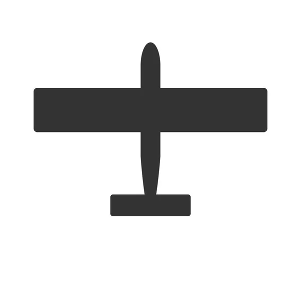 Μαύρο και άσπρο εικονίδιο αεροπλάνο απομονώνονται σε φόντο. Αεροπλάνο σε σκούρο χρώμα. Απλή εικονογράφηση σύμβολο. — Διανυσματικό Αρχείο