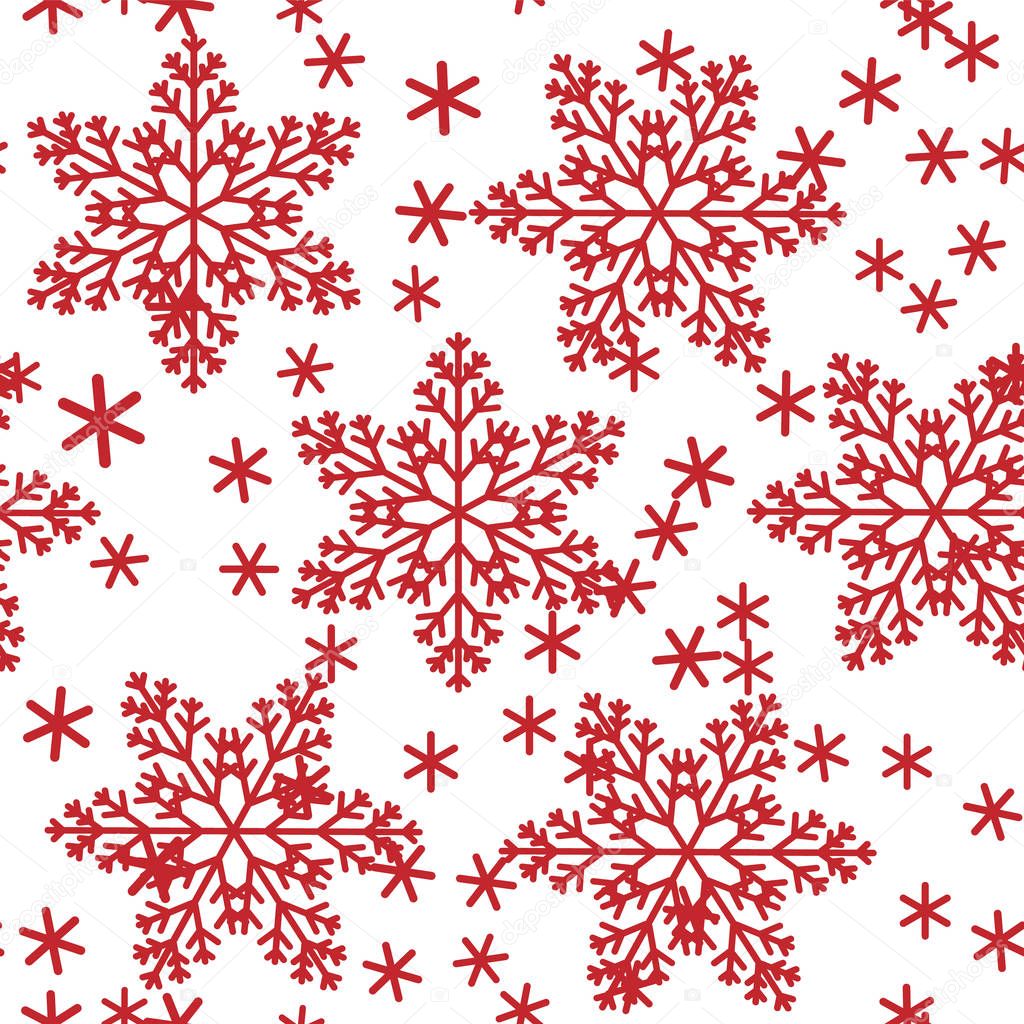 Abstract seamless background design cloth texture with snowflakes. Creative vector endless fabric pattern with shapes of small icy crystal shapes. Simple soft graphic tile images for wallpaper.