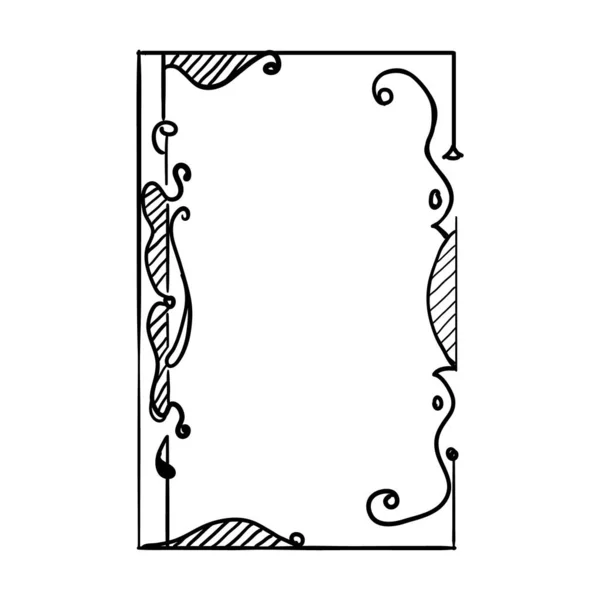 Decorative vintage hand drawn frames - vector illustration — Stock Vector