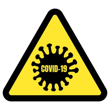 Soyut virüs türü Coronavirus 2019-nCoV COVID-19 MERS-Cov Roman Coronavirüs biyolojik tehlike işareti
