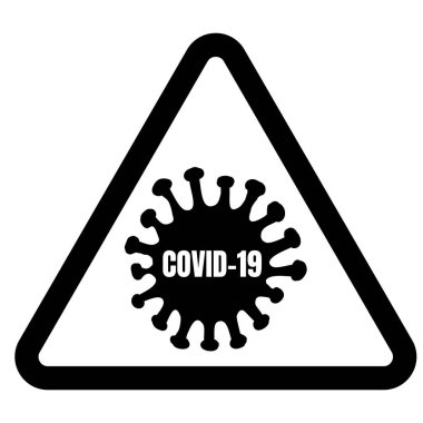 Soyut virüs türü Coronavirus 2019-nCoV COVID-19 MERS-Cov Roman Coronavirüs biyolojik tehlike işareti
