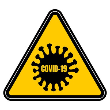 Soyut virüs türü Coronavirus 2019-nCoV COVID-19 MERS-Cov Roman Coronavirüs biyolojik tehlike işareti