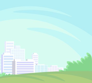 Yatay mesafe şehrin. doğa.