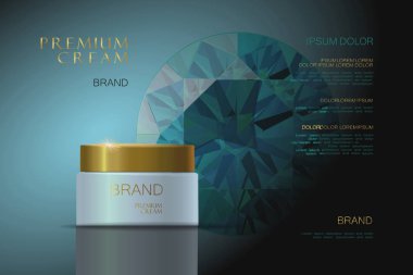 Sigorta primi krem. Kırmızı ambalaj kozmetik için. Cilt Bakımı