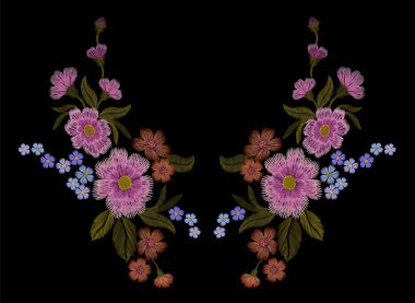 Narin pembe Gül ve siyah bir zemin üzerine tomurcukları