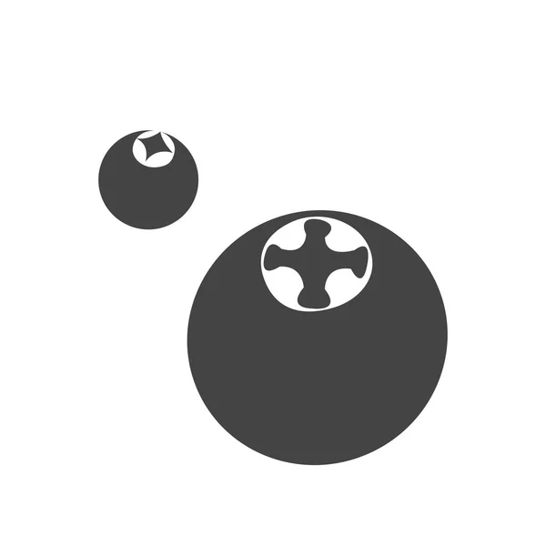 Icône de ligne de canneberge logo simple baie mûre noir illustration vectorielle monochrome — Image vectorielle