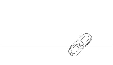 Tek sürekli çizgi sanat blockchain bağlantı siluet. Köprü iç modern uluslararası iletişim güvenlik teknolojisi konsept tasarım bir kroki anahat vektör çizim çizim bankacılık