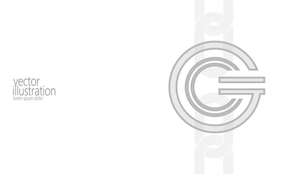Crypto-monnaie mondiale symbole géométrique de pièce GCC. Gris blanc monochrome neutre abstrait blockchain numérique banque électronique future innovation entreprise technologie illustration vectorielle — Image vectorielle