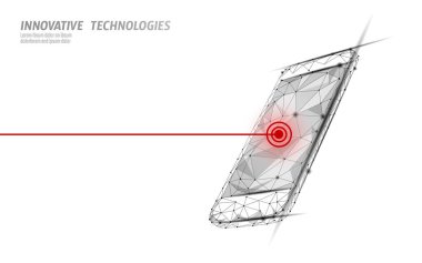 Ölümcül cep telefonu bozuk ekranı. Yazılım hatası verisi kayboldu. Telefon servis onarımı iş konseptine yardımcı olur. 3D dizüstü bilgisayar saldırısı bilgi güvenliği uyarı vektör ilülasyonu