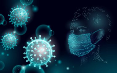 Kadın doktor bilim adamları deney tüpü tutuyor. Güvenlik maskesi virüs mikroskobu aşısı. Pandemik koronavirüs pnömoni tedavisi geliştiriliyor. Sağlık hizmetleri bağışıklığı araştırma vektörü çizimi