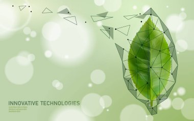 Yeşil çay organik özüttür. Kozmetik cilt bakımı. Sağlık ilaçları vitamin poster şablonu. Yenilikçi teknoloji yeşil 3D gerçekçi yaprak parıldayan marka paket çizimi